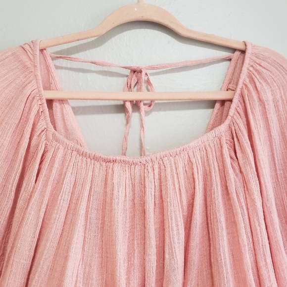 🩷 FREE PEOPLE 🩷 FP ONE Sarah Open Smocked Back Top Sz M - Picture 4 of 15